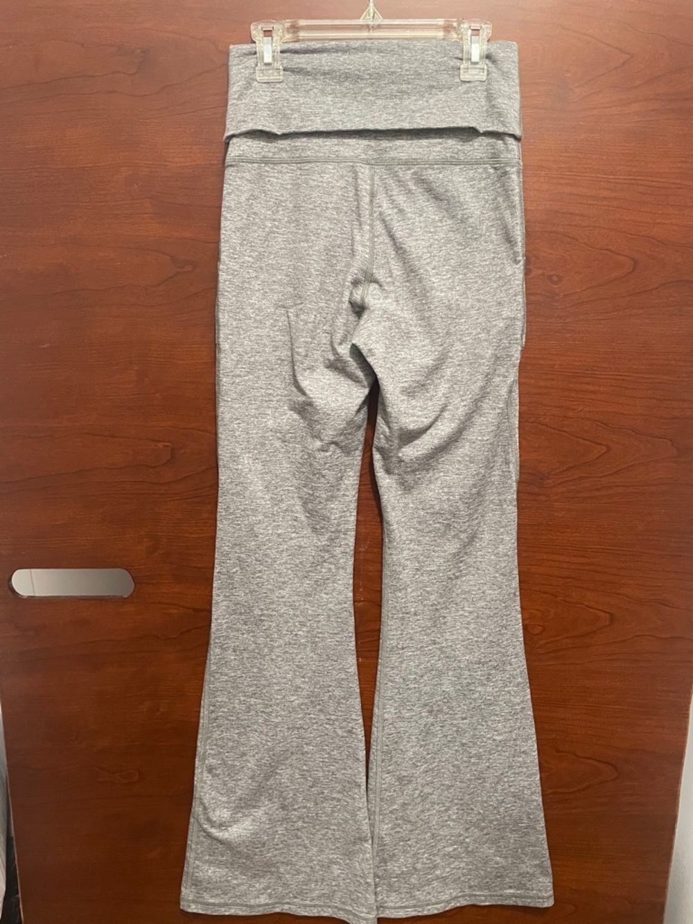 aerie Gray Fold-Over Waist Flare Leggings - Picture 2 of 5
